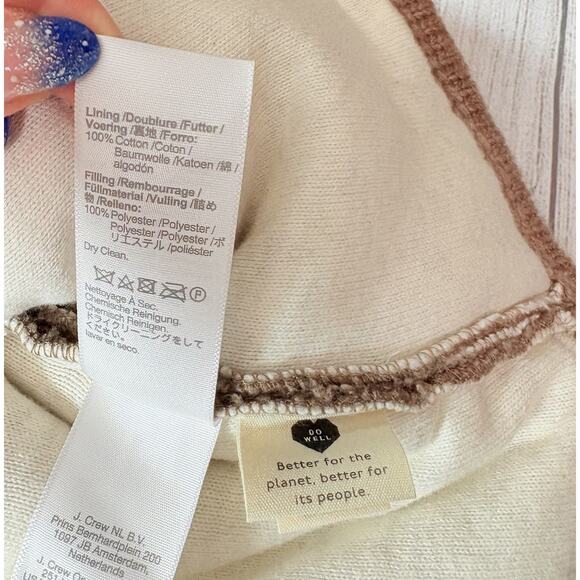 Madewell Women’s Quilted Hollin Sweater Coat Wool/Alpaca Blend Tan Size M - Picture 7 of 10